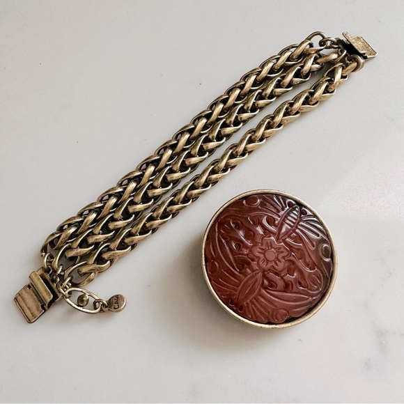 CAbi Villa Convertible Gold Chain Bracelet/Brooch - Picture 4 of 6